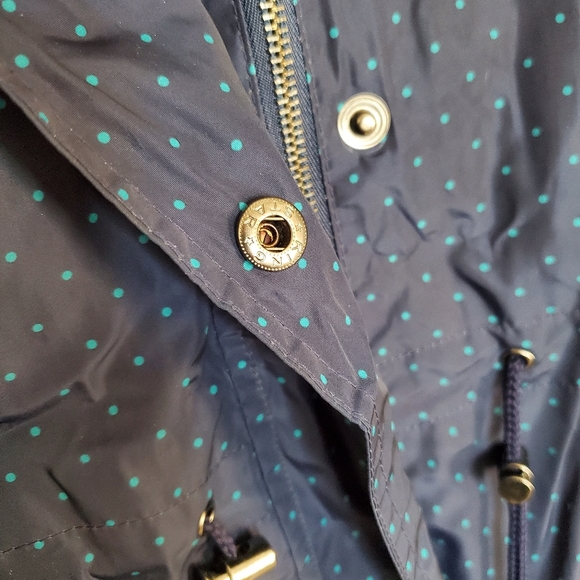 Merona Blue Polka Dot Raincoat - Picture 3 of 6